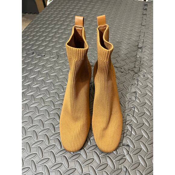 EVERLANE The Day Glove Ribbed Round Toe Pull On Sock Boot Toffee Size 10 - Picture 2 of 10